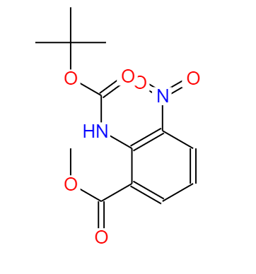 CAS：57113-90-3,英文名称：Methyl 2-((tert-butoxycarbonyl)-amino)-3-nitrobenzoate 