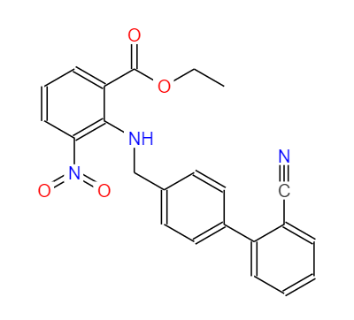 CAS：136285-67-1,英文名称：2-[[(2-Cyano[1,1-biphenyl]-4-yl)methyl]amino]-3-nitro-benzoic acid ethyl ester 