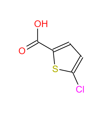 CAS：24065-33-6,中文名称：5-氯噻吩-2-甲酸 英文名称：5-Chloro-2-thiophenecarboxylic acid 