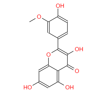 CAS：480-19-3,中文名称：异鼠李素 英文名称：Isorhamnetin 