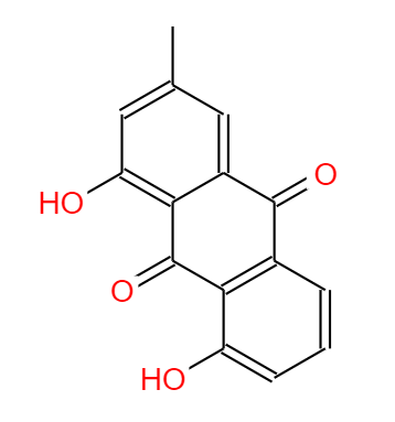  CAS：481-74-3,中文名称：大黄酚;;大黃根酚;大黃根酸 英文名称：Chrysophanol