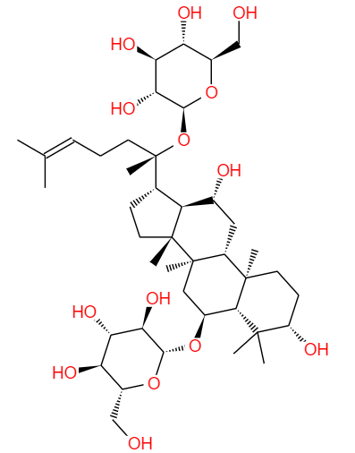 CAS：22427-39-0,中文名称：人参皂苷Rg1 英文名称：Ginsenoside Rg1 