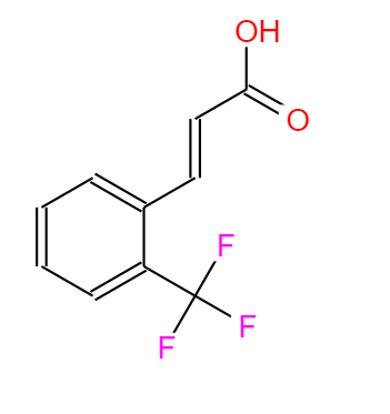 CAS：2062-25-1,中文名称：2-(三氟甲基)肉桂酸 英文名称：2-(Trifluoromethyl)cinnamicacid 