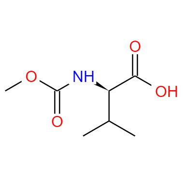 CAS：171567-86-5,中文名称：(R)-2-(甲氧羰基氨基)-3-甲基丁酸 英文名称：(R)-(+)-N-(Methoxycarbonyl)valine 
