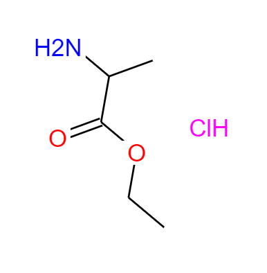 CAS：617-27-6,中文名称：DL-丙氨酸乙酯盐酸盐 英文名称：Ethyl 2-aminopropanoate hydrochloride 