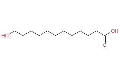 CAS： 505-95-3，中文名称： 12-羟基十二酸 英文名称：12-Hydroxydodecanoicacid 