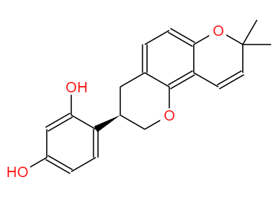 CAS： 59870-68-7，中文名称： 光甘草定 英文名称：Glabridin 