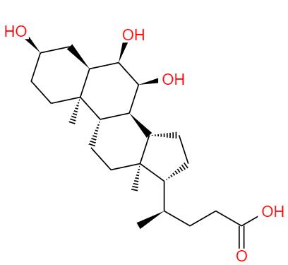 CAS： 547-75-1，中文名称： 猪胆酸 英文名称：Hyocholic acid 