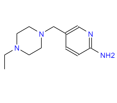 CAS： 1180132-17-5，中文名称： 5-[(4-乙基哌嗪-1-基)甲基]吡啶-2-胺