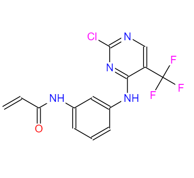 CAS: 1374507-25-1,英文名称:N-(3-((2-Chloro-5-(trifluoromethyl)pyrimidin-4-yl)amino)phenyl)acrylamide