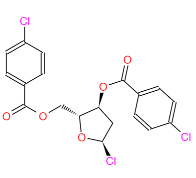 CAS： 21740-23-8，中文名称： 1-氯-2-脱氧-3,5-二-O-对氯苯甲酰基-D-核糖
