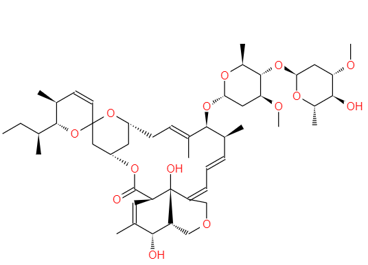 CAS： 71751-41-2，中文名称： 阿维菌素 英文名称：Abamectin 