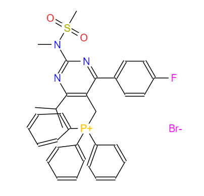 CAS： 885477-83-8，中文名称： 4-(4-氟苯基)-6-异丙基-2-(N-甲基-N-甲磺酰氨基)嘧啶-5-甲基三苯基鏻溴化物 