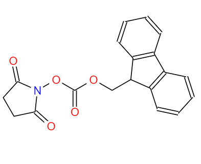 CAS： 82911-69-1，中文名称： 9-芴甲基-N-琥珀酰亚胺碳酸酯 英文名称： Fmoc-Osu 