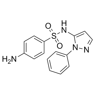 CAS： 526-08-9，中文名称： 磺胺苯吡唑 英文名称：Sulfaphenazole 