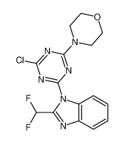 CAS： 475111-38-7，中文名称： 4-(4-氯-6-(2-(二氟甲基)-1H-苯并[d]咪唑-1-基)-1,3,5-三嗪-2-基)吗啉
