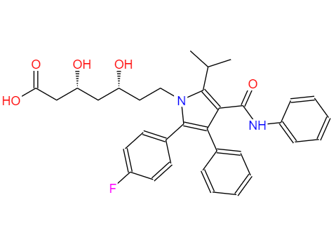  CAS： 110862-48-1，中文名称： 阿托伐他汀 英文名称：Atorvastatin