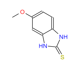 CAS： 37052-78-1，中文名称： 2-巯基-5-甲氧基苯并咪唑 英文名称：5-Methoxy-2-mercaptobenzimidazole 