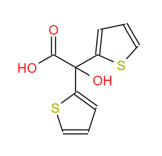 CAS： 4746-63-8，中文名称： 2-羟基-2,2-二(噻吩-2-基)乙酸 英文名称：2-HYDROXY-2,2-BIS(2-THIENYL) ACETIC ACID