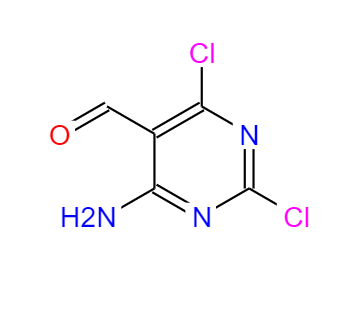 CAS： 5971-68-6，中文名称： 4-氨基-2,6-二氯嘧啶-5-甲醛 英文名称：4-Amino-2,6-dichloropyrimidine-5-carboxaldehyde 