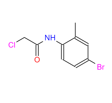 CAS： 96686-51-0，中文名称： N-(4-溴-2-甲基苯基)-2-氯乙酰胺 英文名称：N-(4-BROMO-2-METHYLPHENYL)-2-CHLOROACETAMIDE 