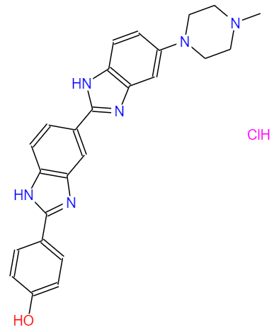 CAS： 23491-45-4，中文名称： 赫斯特荧光染料 33258 英文名称：Hoechst 33258 