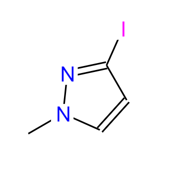 CAS： 92525-10-5，中文名称： 3-碘-1甲基吡唑 英文名称：3-Iodo-1-methyl-1H-pyrazole