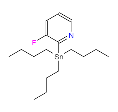 CAS： 573675-60-2，中文名称： 3-氟-2-(三丁基锡烷基)吡啶 英文名称：3-Fluoro-2-(tributylstannyl)pyridine 