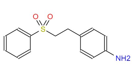 CAS： 148960-51-4，中文名称： 4-[2-(苯基磺酰基)乙基]苯胺 英文名称：4-[2-(benzenesulfonyl)ethyl]aniline 