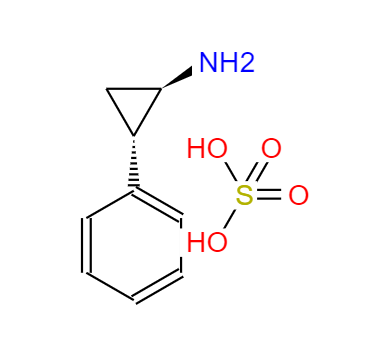 CAS： 13492-01-8，中文名称： 反式-2-苯基环丙胺 半硫酸盐 英文名称：trans-2-Phenylcyclopropylamine hemisulfate salt