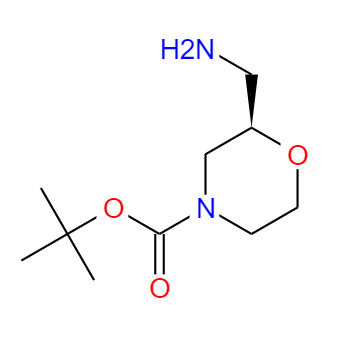CAS： 1174913-80-4，中文名称： (R)-4-BOC-2-吗啉甲胺 英文名称：(R)-2-Aminomethyl-4-Boc-morpholine 