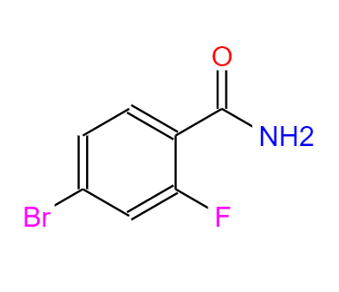 CAS： 292621-45-5，中文名称： 4-溴-2-氟苯甲酰胺 英文名称：4-Bromo-2-fluorobenzamide 