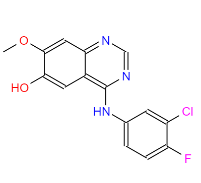 CAS： 184475-71-6,中文名称： 4-(3-氯-4-氟苯氨基)-7-甲氧基喹唑啉-6-醇