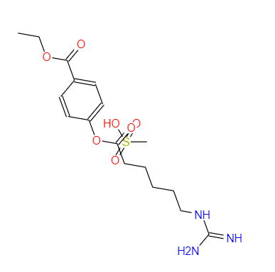 CAS： 56974-61-9，中文名称： 甲磺酸加贝酯 英文名称：Gabexate mesylate 