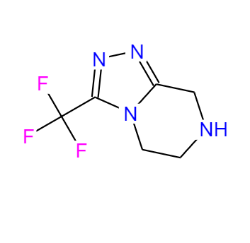 CAS： 486460-21-3，中文名称： 3-(三氟甲基)-5,6,7,8-四氢-[1,2,4]三唑并[4,3-a]吡嗪