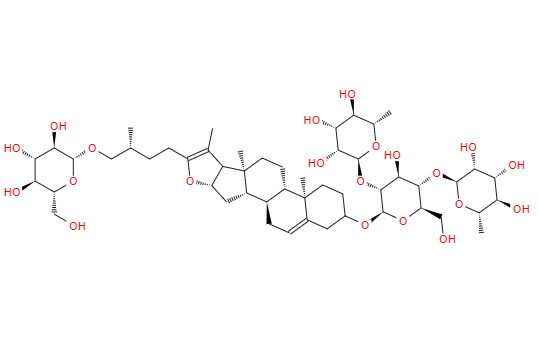 CAS： 102115-79-7，中文名称： 伪原薯蓣皂苷 英文名称：Pseudoprotodioscin 