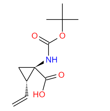 CAS： 159622-10-3，中文名称： (1R,2S)-1-叔丁氧羰基氨基-2-乙烯基环丙烷甲酸 英文名称：VINYL ACCA 