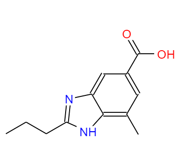 CAS：152628-03-0，中文名称：4-甲基-2-丙基-6-苯并咪唑羧酸 英文名称：4-Methyl-2-propyl-1H-benzo[d]imidazole-6-carboxylicacid