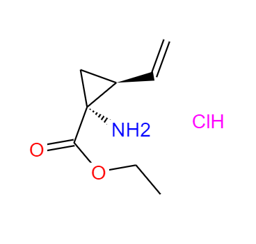 CAS： 259214-56-7，中文名称： (1R,2S)-1-氨基-2-乙烯基-环丙羧酸乙酯盐酸盐