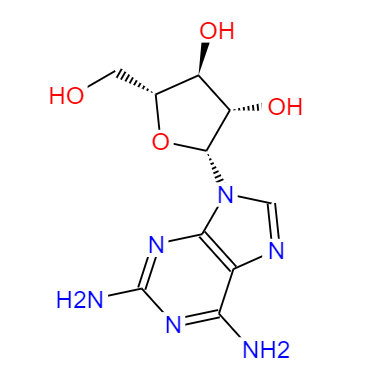 CAS： 34079-68-0，中文名称： 2,6-二氨基嘌呤阿拉伯糖苷 英文名称：2,6-Diaminopurine arabinoside 