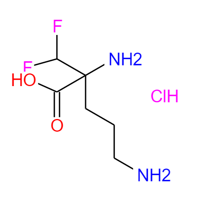 CAS： 68278-23-9，中文名称： 依氟鸟氨酸 英文名称：Eflornithine hydrochloride