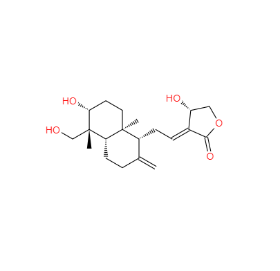 CAS： 5508-58-7，中文名称： 穿心莲内脂 英文名称：Andrographolide 