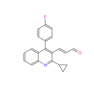CAS： 148901-68-2，中文名称： (E)-3-[2-环丙基-4-(4-氟苯基)-3-喹啉-2-丙烯醛