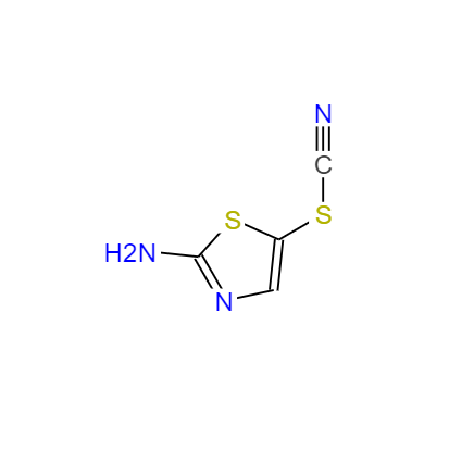 CAS： 23056-10-2，中文名称： 2-氨基噻唑-5-基硫氰酸酯 英文名称：5-Thiocyanatothiazol-2-amine 