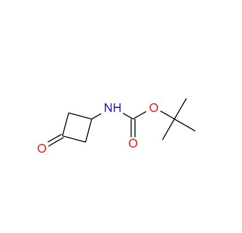 CAS： 154748-49-9，中文名称： 3-氧代环丁烷氨基甲酸叔丁酯 英文名称：tert-butyl (3-oxocyclobutyl)carbamate 