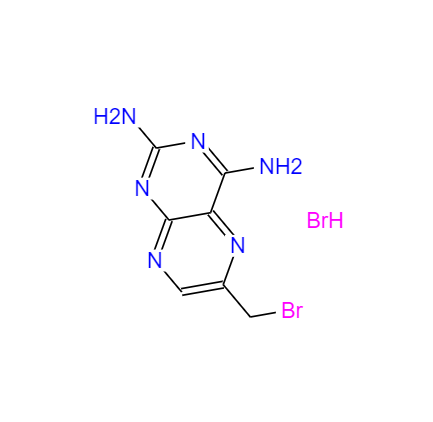  CAS： 52853-40-4，中文名称： 6-溴乙基-喋啶-2,4-二胺氢溴酸盐 英文名称：6-(Bromomethyl)pteridine-2,4-diaminehydrobromide