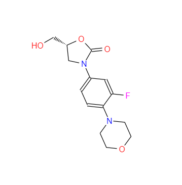 CAS： 168828-82-8，英文名称：(5R)-3-(3-Fluoro-4-(4-morpholinyl)phenyl)-5-hydroxymethyl-2-oxazolidione 