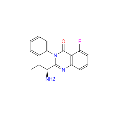  CAS： 870281-86-0，英文名称：(S)-2-(1-aMinopropyl)-5-fluoro-3-phenylquinazolin-4(3H)-one