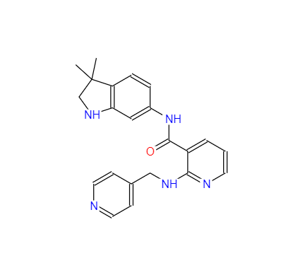 CAS： 453562-69-1，中文名称： 莫特塞尼 英文名称：Motesanib 