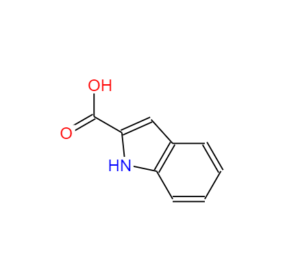  CAS： 1477-50-5，中文名称： 吲哚-2-甲酸 英文名称：1H-indole-2-carboxylic acid